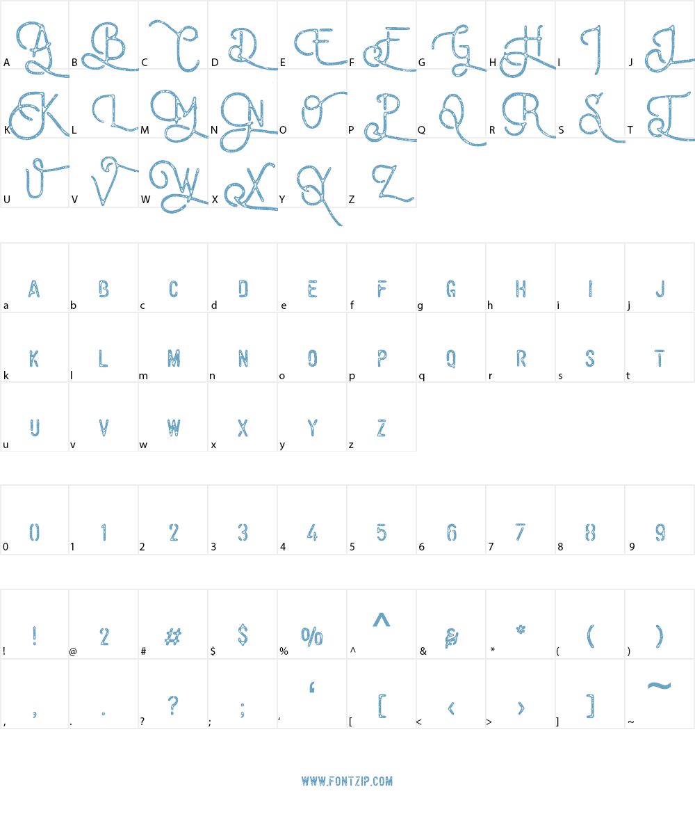 Vulturemotor Demo Font Character